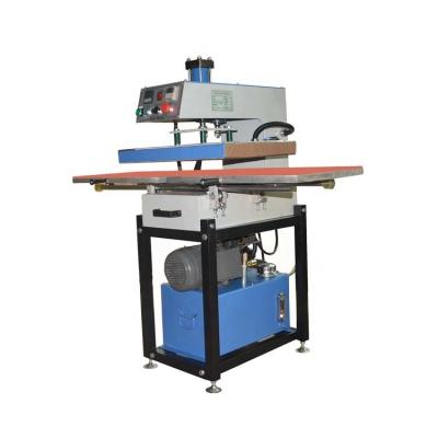 China Wholesale Printable Dual Station Apparel Flat Product Flatbed Printer Hydraulic Heat Press Leather Machine with 50*70cm for sale