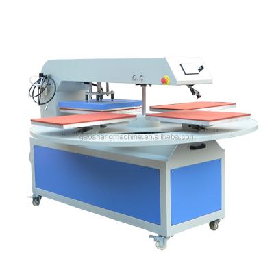 China Flat Product 40*60cm Printable Four Workbenches Rotary Pneumatic Heat Press for sale