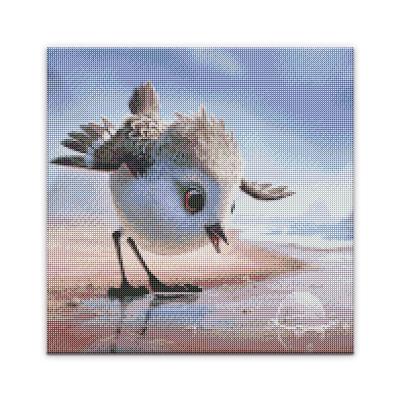 China Wholesale Full Drill Modern Diamond Embroidery With Frame Wall Art Picture Round Drill 5d Diamond Painting Kit Seaside Bird for sale