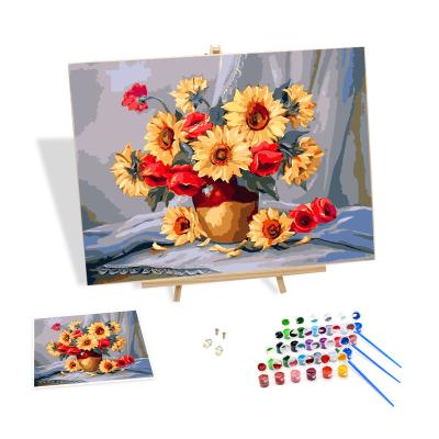 China Wholesale New Classical/Postmodern Oil Painting Flower Series Coloring Painting By Numbers Diy Digital Hand Painted Oil Painting Decompression Gifts for sale