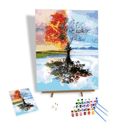 China New Classical/Postmodern Oil Painting For Sale Four Seasons Trees Landscape Acrylic Painting Bedroom Decorations Paint By Numbers Diy Oil Painting for sale