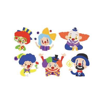 China Modern Creative Diy Sticker Mobile Phone Stationery Water Cup Decoration Crystal Diamond Painting Clown Performance Cartoon for sale