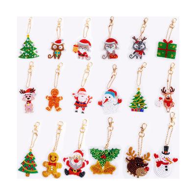 China Wholesale Cartoon Diy 5D Diamond Painting Keychain Animal Pattern Round Drill+Special Shaped Drill Art Kits Gift Keyring for sale