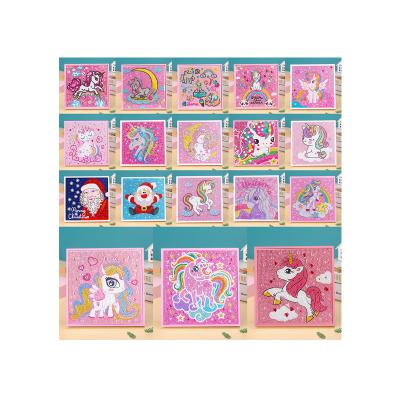 China Hot Selling Simple Wholesale Diy Cartoon Lovely Children's Table With Frame Diamond Painting Home Tabletop Wall Decor Art for sale