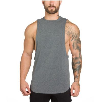 China Outdoor Men's Breathable Sleeveless T-shirts Summer Lightweight Quick Dry Solid Workout Running Athletic Sports Wear for sale