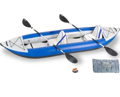 China Fishing Kayak Traveling 2022 Folding Kayak Factory Wholesale High Quality Cheap Inflatable Kayak 2 Person Drop Stitch Boat Kayak for sale