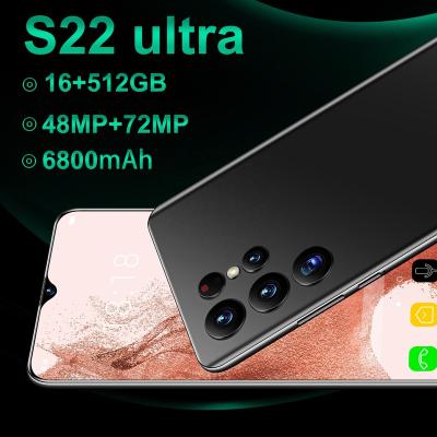 China Dual SIM Card New Opened S22 U Smartphone 7.3 Inch 16GB+512G 10 Core Mobile Phone48+72MP 6800 Mah Android Cell Phone for sale