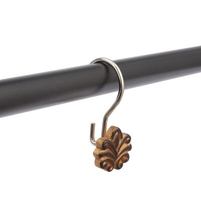 China Traditional Stainless Steel Curtain Rod Metal Modern Black Curtain Rods for Windows for sale