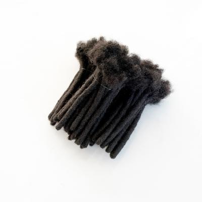 China Afro Kinky Wave KAMA Full Head Soft Curly Human Crochet Dreadlocks Extensions Afro Kinky 5 Packs 0.6cm for sale