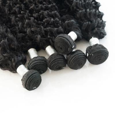 China Machine Double Virgin Non-chemical Kama Hair Hair Extensions Drawn Weft Water Wave for sale