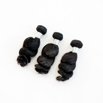 China Non-chemical Human Remy Loose Curly Scrunchie Braiding Hair For Black Hair Extensions for sale