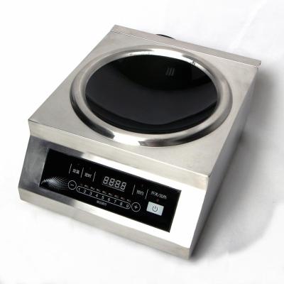 China Induo 5000W Burner Placa De Induo 5000W Copper Coil Cooker Stainless Stand Touch Control Commercial Induction Wok for sale