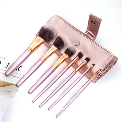 China Angular Blush China Manufacturer High Quality Skin-Friendly Makeup Brush Set 7 Pieces Sleek Makeup Brush Tool Kit Colorful for sale