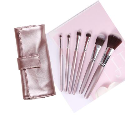 China Angular Blush Hot Selling Fashion On-Time Best Delivery 6Pcs Makeup Brush Set Black Cute Makeup Brushes for sale