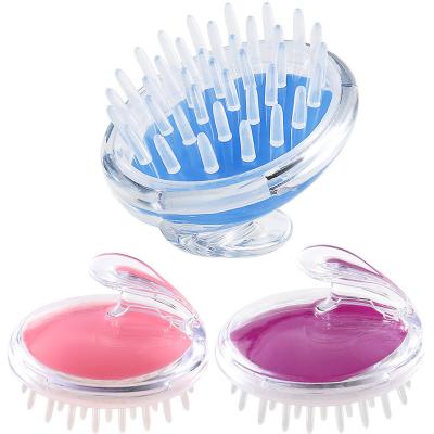 China Large Stock PP+PS High Quality Accept Order Strip Bristle Hair Scalp Massager Brush Scalp Massager Shampoo Material Hair Brush for sale