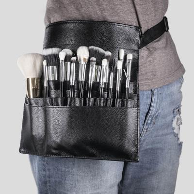 China Professional PU Cosmetic Case Makeup Brush Organizer Makeup Artist Bag with Belt Strap Holder Bag Multi Functional Cosmetic Makeup for sale