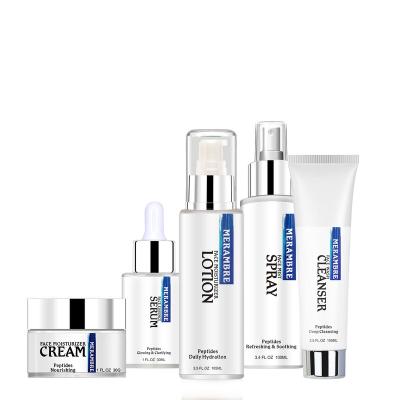 China Private Label Wholesale OEM ODM Natural Hydrating Hydration Soothing Whitening Nourish Peptides Polypeptides Face Skin Care Facial Set for sale