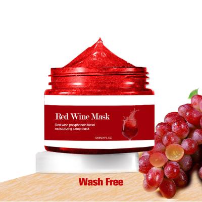 China Wholesale Manufacturer Moisturizing Glowing Moisturizer OEM/ODM Private Label Brightening Face Wine Red Clay Mask Anti Aging Night Sleep for sale