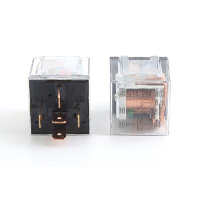 China 80A 12V 24V Relay Car Sealed Waterproof Transparent Shell With Indicator Light Modified Universal Relay for sale