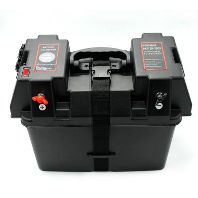 China Wholesale Camper ARL Outdoor Portable 12V Small Car Boat Black Plastic Waterproof Battery Box for sale