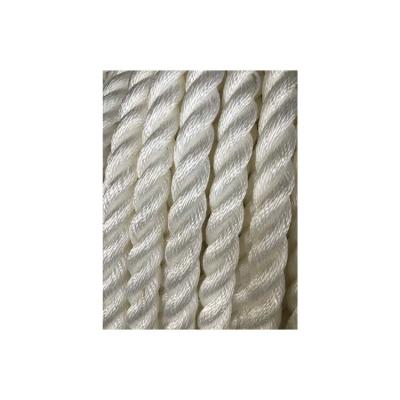 China High tenacity 20mm-40mm high tenacity 3 strand polyester rope twist rope for boats and fishing for sale