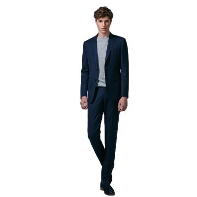 China Breathable Custom Fashion Designs Wool Polyester Slim Fit Formal Men Two Piece Suit for sale