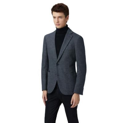 China Plus Size Fashion Spring Autumn Lattice Pocket One Piece Casual Blazers Suit Coat Jacket For Men for sale