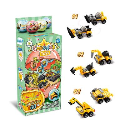 China DIY TOY Gashapon Building Blocks Factory Direct Selling Legoing ABS Small Engineering Car For Children for sale