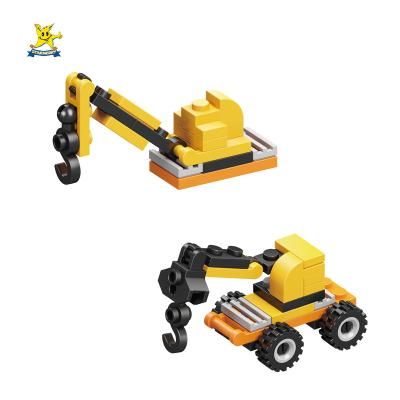 China DIY TOY 6 in 1 DIY Construction Model Building Blocks Play Toys Set Children Self Assemble Car Blocks for sale