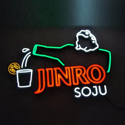 China Buildings Jinro LED Led Neon Sign Strips Lighting Solutions Mounting Or Hanging By Ropes Advertising Custom Beer Adapter 100000 BEY-LN-027 for sale