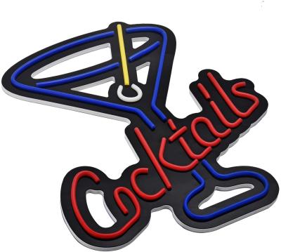 China Buildings Cocktails Art Wall Lights Club LED Neon Sign for sale