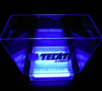 China Sustainable Tecate Led Light Clear Acrylic Illuminated Ice Bucket With Led for sale