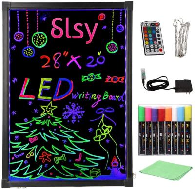 China Erasable Tablet LED Writing Board Neon Drawing Rectangle for sale