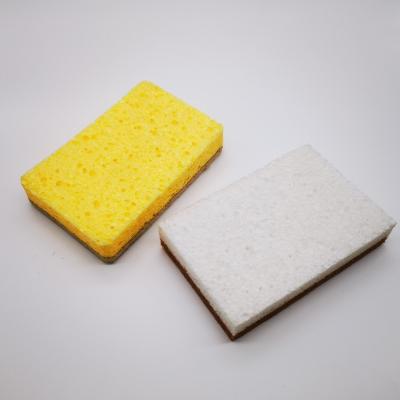 China Sustainable Hot Sale Kitchen Tools Dish Cleaning Products Biodegradable Natural Cellulose Wood Pulp Cleaning Sponge for sale