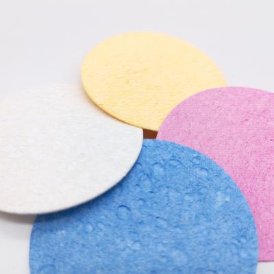 China All Natural White Face Sponge Beauty Compressed Sponge Cleansing Biodegradable Cellulose Facial Sponge for sale