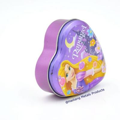 China Eco-friendly Metal Heart Wedding Candy Tin Box Heart Shape Empty Candle Tin for sale