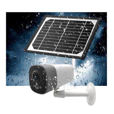 China Built-in siren solar surveillance camera with automatic day and night switching for sale