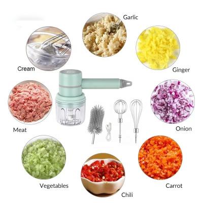 China Car New model USB 3 in 1 hand mixer blender Household garlic mixer Baby food blender hand cake mixer machine for sale