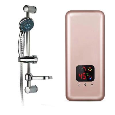 China Hotel 5500W Electric Tankless Instantaneous shower water heater for shower or washing dish for sale