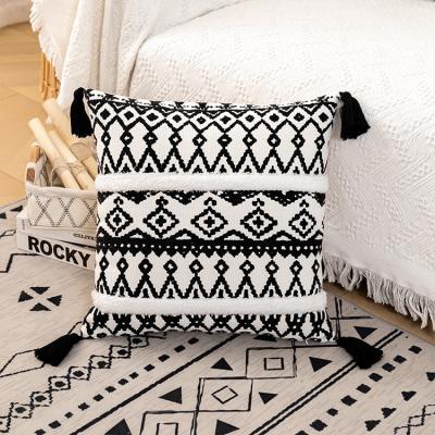 China Home Decor Bohemian Cushion Cover Wholesale Anti-static Woven Cushion Cover 18*18