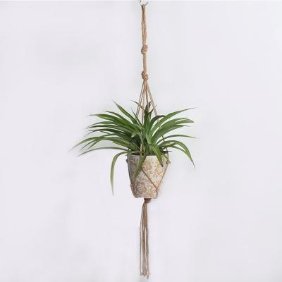 China Classic Indoor Rope Flowerpot Wall Hanging Woven Basket Planter Sales Promotion Planter Outdoor Hanging Plant Hangers for sale