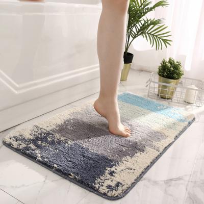 China Comfortable Soft Bath Mat Non Slip Bath Mat Rectangle 50*80CM Bath Cover Plush Bathroom Toilet Room Mat Set Viable Classic European Bath Cover for sale