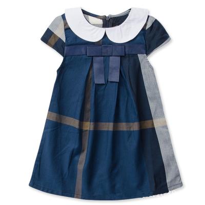 China Latest Vintage Washable Babies Plaid Kids Cotton Dresses Designs for sale