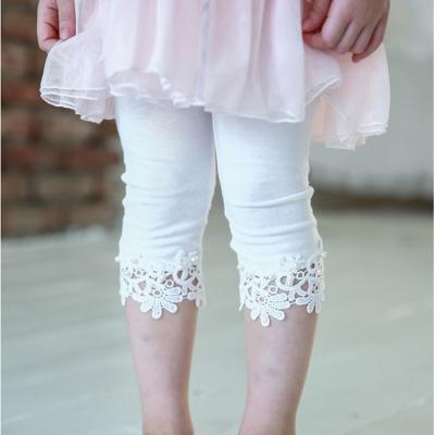 China Breathable Kids 3/4 Length Cotton Lace Gaiter for sale