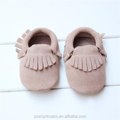 China 4 Colors Suede Fringe GENUINE LEATHER Baby Moccasins for sale