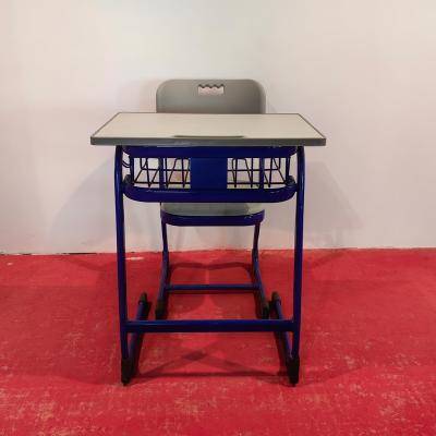 China Modern Factory direct sales of classroom furniture single chair with writing desk hollow drawer school desks and chairs set for sale