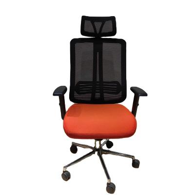 China Adjustable (height) Commercial Office Furniture Orange Mesh Ergonomic Office Chair  for Office on Computer for sale