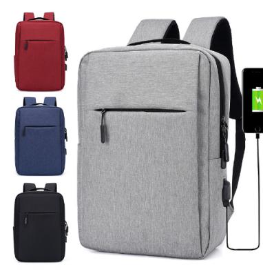 China PVC Business Unisex Light Weight USB Smart Charging Backpack 15 Swap College Bag Custom Anti Theft Slim Laptop Backpack for sale