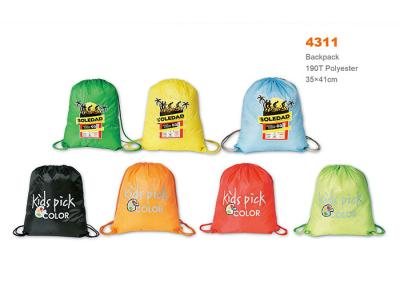 China 190T Polyester Promotional Drawstring Bags In 35x41cm Any Color Available for sale