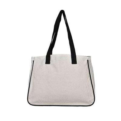 China Las bolsas de asas de encargo en blanco de la tela, las bolsas de asas resistentes de la lona 12oz en venta